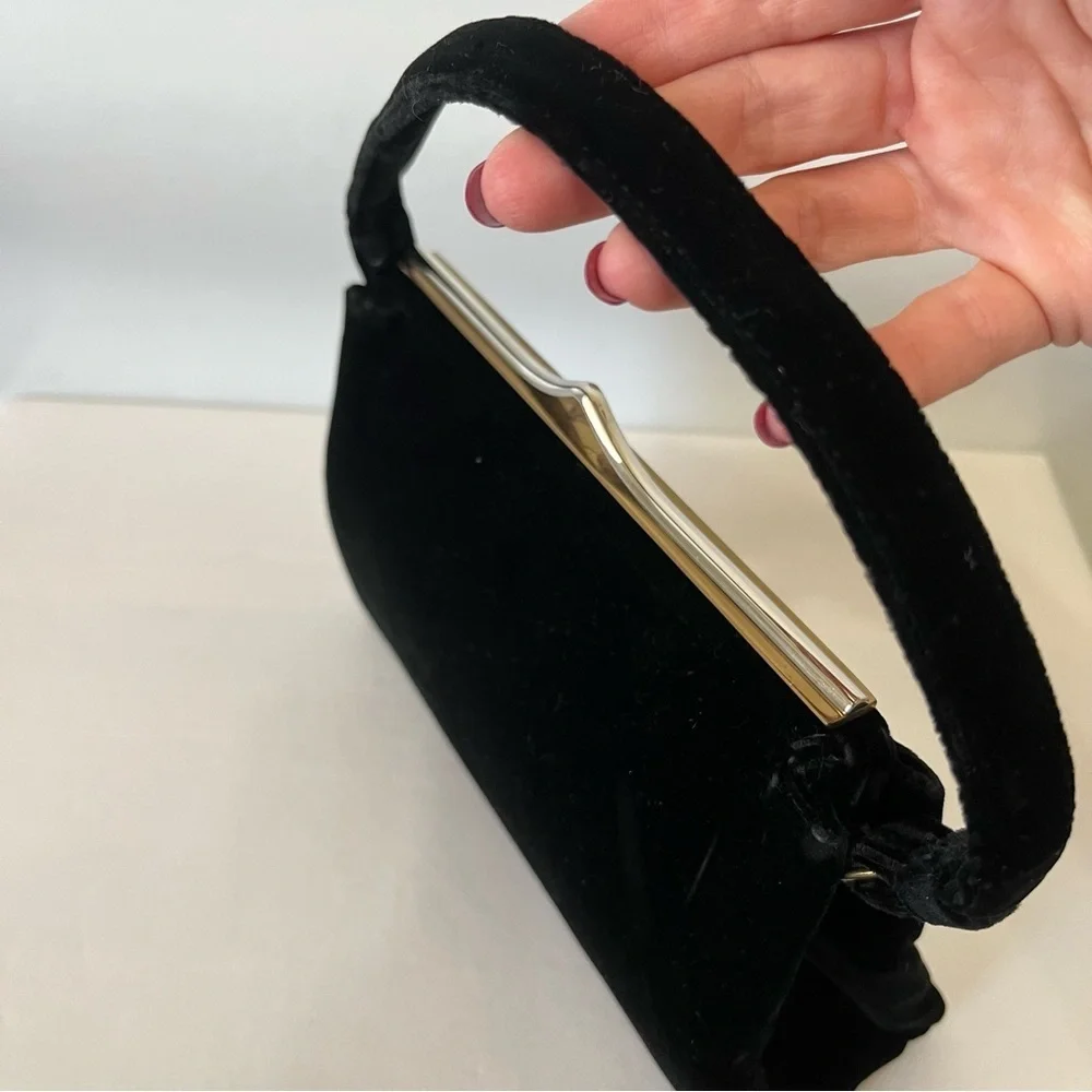 Vintage Garay Black Velvet Pocketbook Retro 60’s